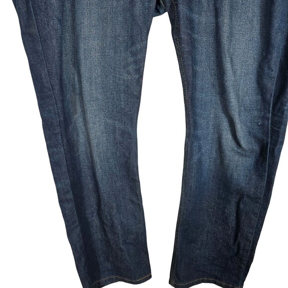 Levis Mens 514 Slim Straight‎ Jeans W40 L30 Original Riveted Denim Blue - Picture 6 of 8